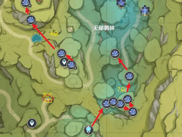 原神树王圣体菇快速采集路线图文攻略大全