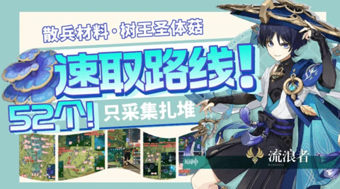 原神树王圣体菇快速采集路线图文攻略大全