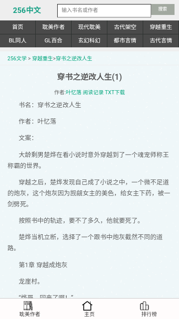 256中文小说阅读网