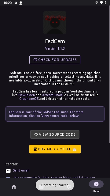 FadCam