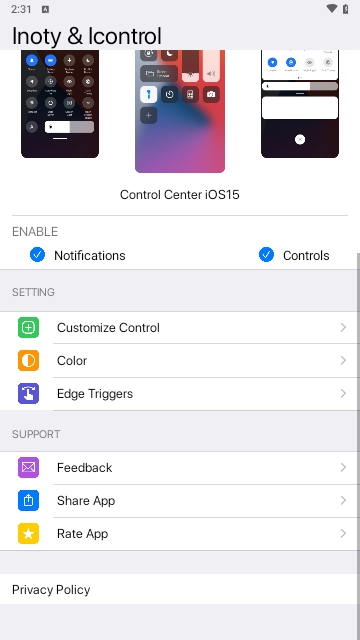 iControl & iNoty iOS15