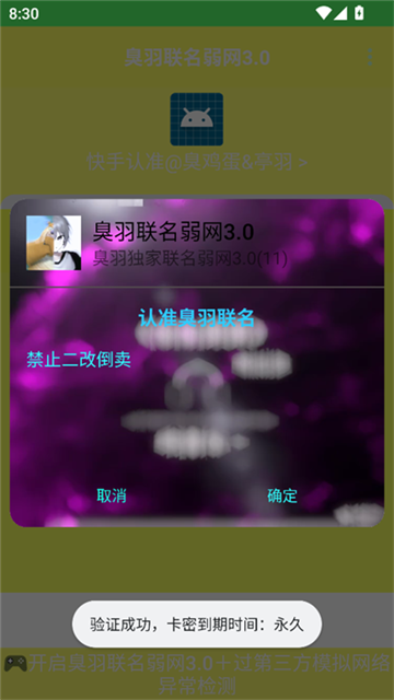 臭羽联名弱网3.0参数手机版
